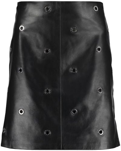 Max Mara Sportmax - Flyth Leather Mini Skirt - Black