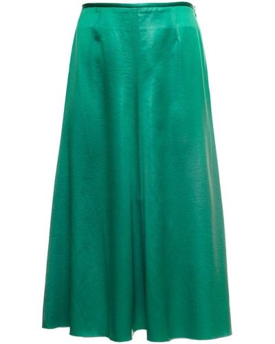 Nanushka Zoya Satin Skirt - Green