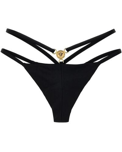 Versace Strappy Bikini Bottoms - Black