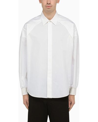 Alexander McQueen Alexander Mc Queen White Cotton Shirt With Ribbed Cuffs
