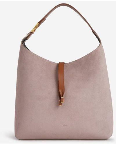 Chloé Leather Hobo Bag - Pink