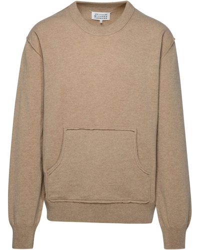 Maison Margiela Beige Cashmere Blend Sweater - Brown