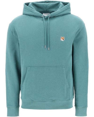 Maison Kitsuné Fox Head Hooded Sweatshirt - Green