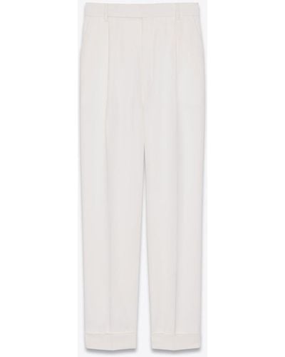 Saint Laurent White Tailored Pants