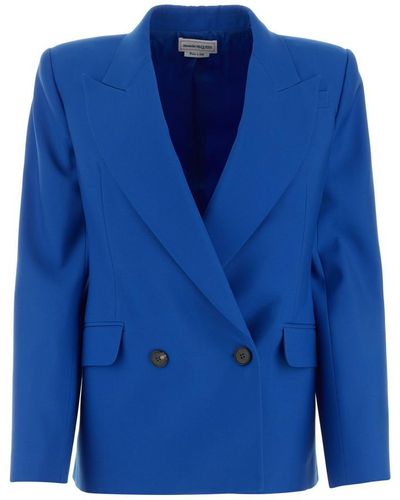 Alexander McQueen Jackets And Vests - Blue