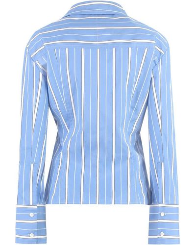 Jacquemus 'la Chemise Ruban' Cotton Shirt - Blue