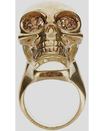 Alexander McQueen Musk Skull Ring - Metallic