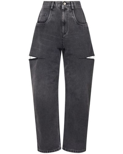Maison Margiela High-rise Tapered Jeans - Gray