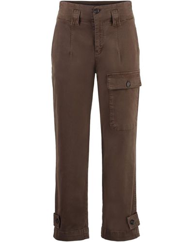Pinko Globo Stretch Cotton Cargo Trousers - Brown