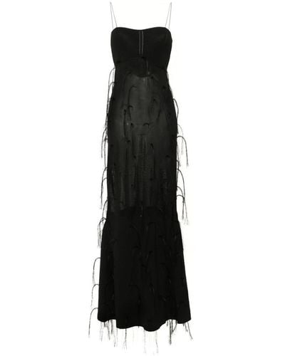 Jacquemus Mermaid Style Dress With Appliqués Clothing - Black
