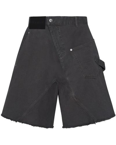 JW Anderson Twisted Workwear Denim Shorts - Gray