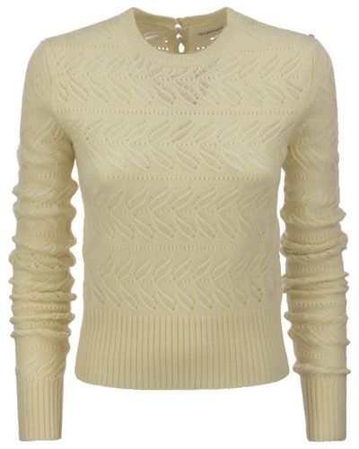 Sportmax Portmax Briose - Wool And Cashmere Jumper With Punches - Green