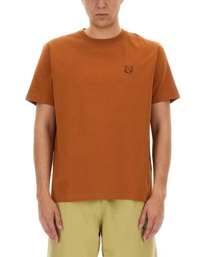 Maison Kitsuné Cotton T-Shirt - Brown