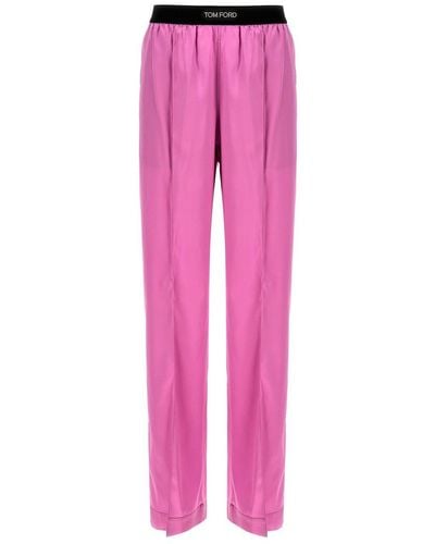 Tom Ford Logo Elastic Pants - Pink