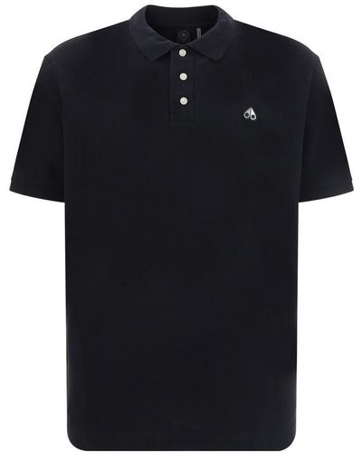 Moose Knuckles Polo Shirts - Black