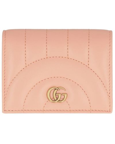 Gucci GG Marmont Leather Wallet - Pink