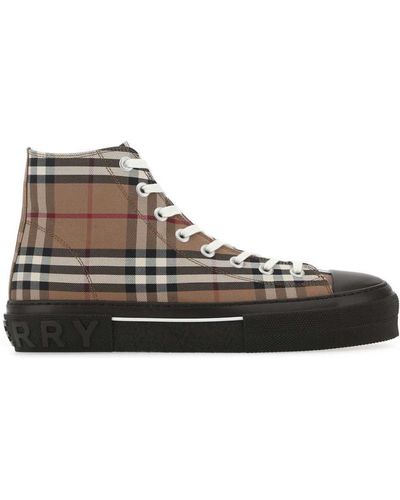 Burberry Vintage Check Canvas High-top Sneaker - Brown