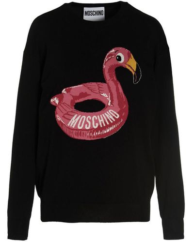 Moschino Jacquard Logo Sweater Sweater - Black