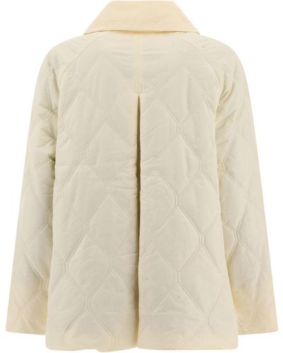 Ganni Ripstop Quilt Jacket - Natural