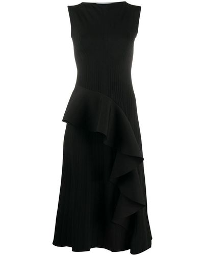 Off-White c/o Virgil Abloh Ruffled-detail Knitted Dress - Black