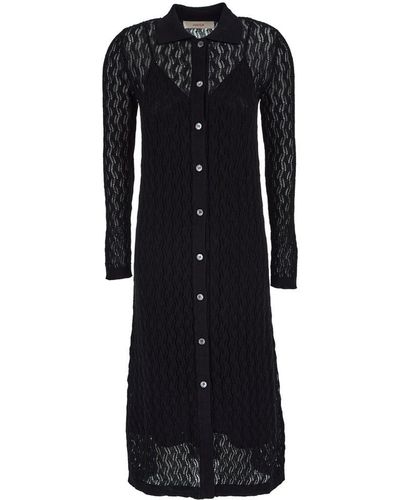 Jucca Open Knit Dress - Black