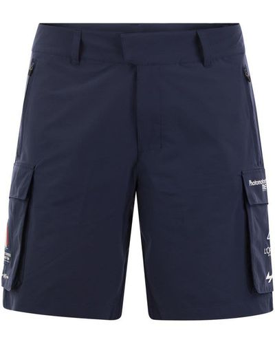 K-Way Greges Orient Express - Cargo Bermuda Shorts - Blue
