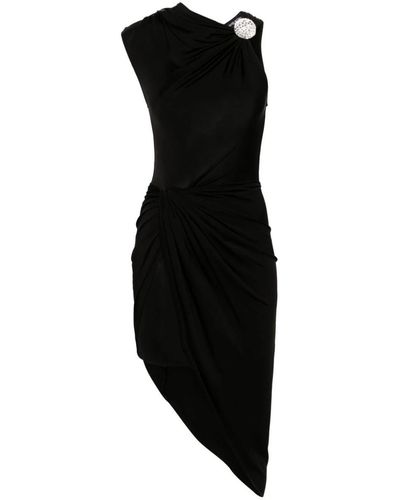 David Koma Draped Midi Dress - Black