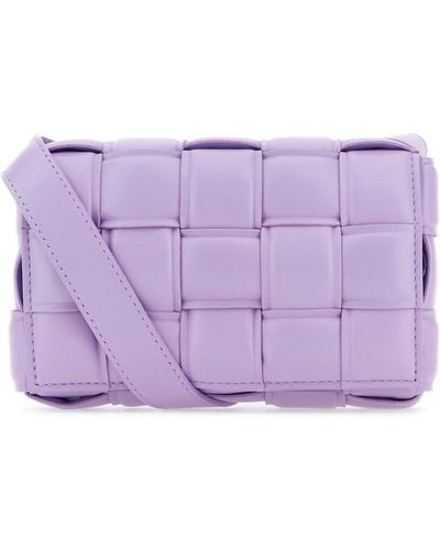 Bottega Veneta Lilac Nappa Leather Small Padded Cassette Crossbody Bag - Purple