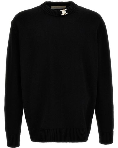 1017 ALYX 9SM Buckle Collar Sweater, Cardigans - Black