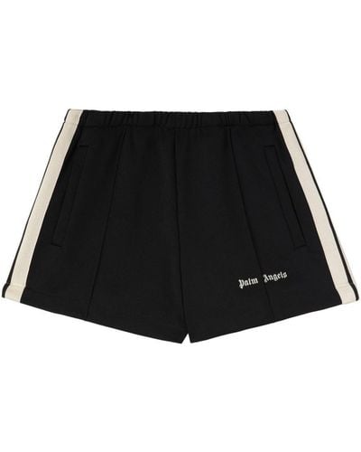 Palm Angels Side-stripe Track Shorts - Black