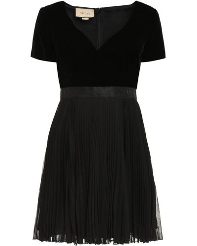 Gucci Pleated Skirt Dress - Black