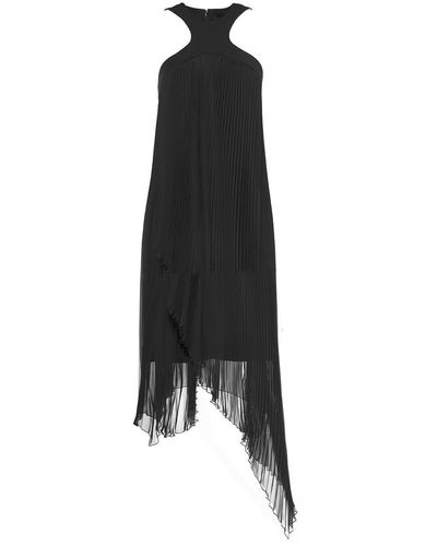 Givenchy Black Pleated Dress With Asymmetrical Bottom