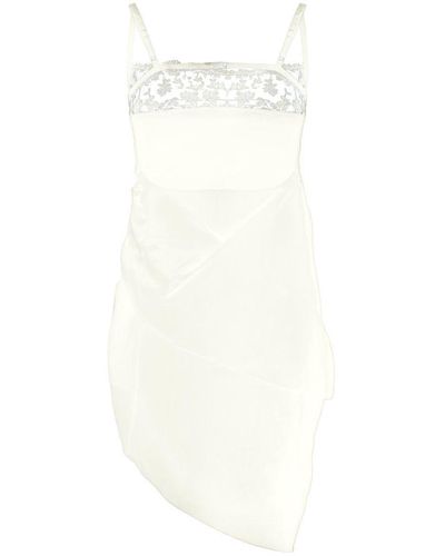 Jacquemus La Saudade Brodée Mini Dress - White