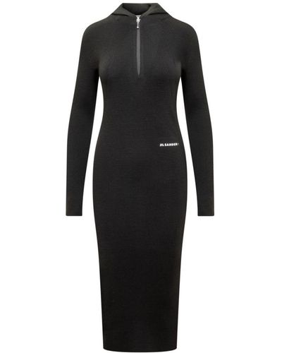 Jil Sander Dress With Logo - Black