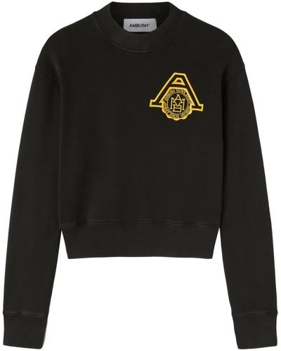 Ambush Scholarship Cropped Sweater - Black