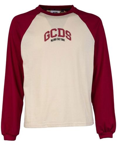 Gcds Logo Long Sleeves T-Shirt - Pink