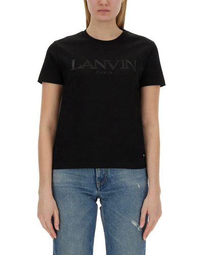 Lanvin T-Shirt With Logo - Black