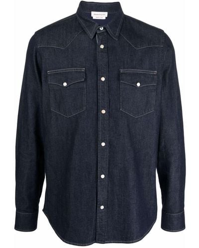 Alexander McQueen Denim Button-up Shirt - Blue