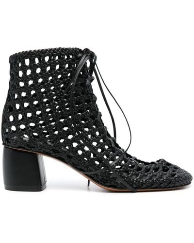 Forte Forte Hand-Woven Chic Ankle Boots Shoes - Black