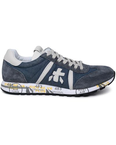 Premiata 'Lucy' Leather And Fabric Sneakers - Blue
