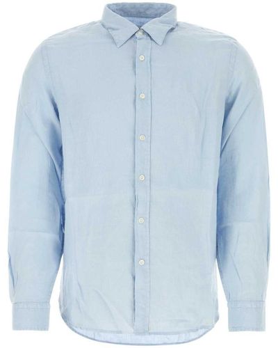 Woolrich Light- Linen Shirt - Blue