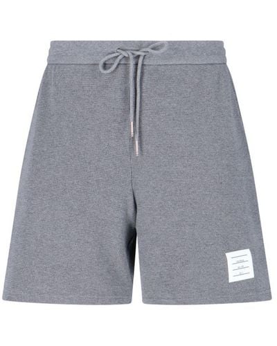 Thom Browne Logo Jogger Shorts - Grey