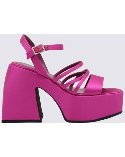 NODALETO Pink Satin Bulla Chibi Sandals