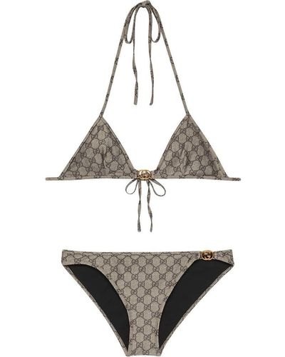 Gucci gg Supreme Bikini Set - Metallic
