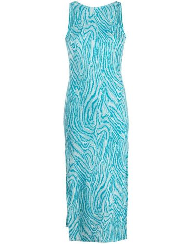 VITELLI Flow Jacquard Scoop Back Maxi Dress Clothing - Blue