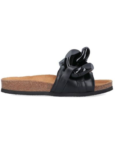 JW Anderson 'chain' Slide Sandals - Black
