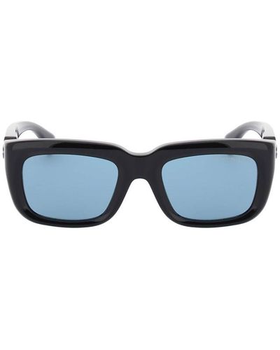 Alexander McQueen Floating Skull Sunglasses - Blue