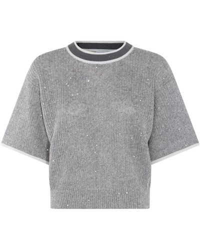 Brunello Cucinelli Linen Knitwear - Grey