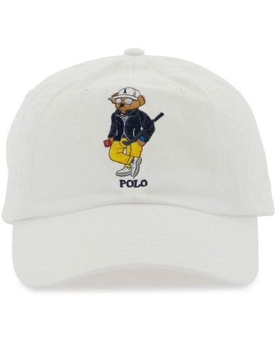 Polo Ralph Lauren Golf Polo Bear Baseball Cap - White