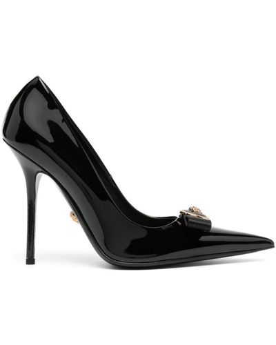 Versace La Medusa Patent Leather Court Shoes - Black